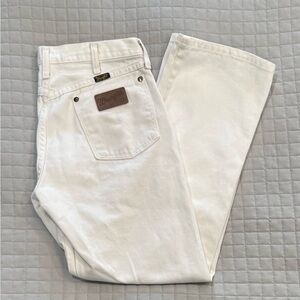 Vintage Wrangler White Straight Leg Jeans